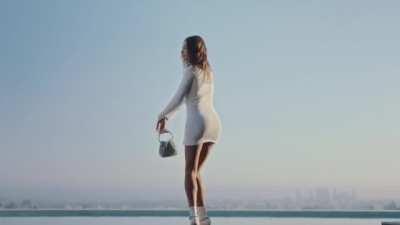 Jimmy Choo white dress ad