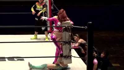 Yuki Funa gets kicked in the box by Natsu Sumire