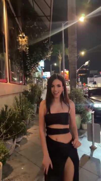 Promoting her new song