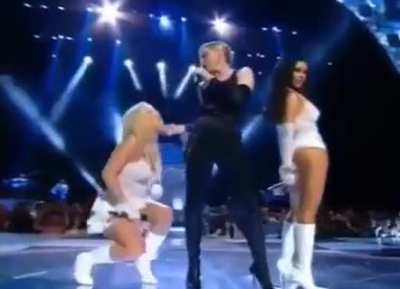 Perverts on stage flaunting in front of everyone. #gayagenda #baphomet #nwo