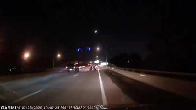 Idiot races and almost crashes.