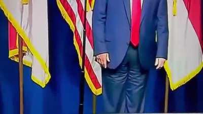 Apparently Trump worse his pants backwards last night