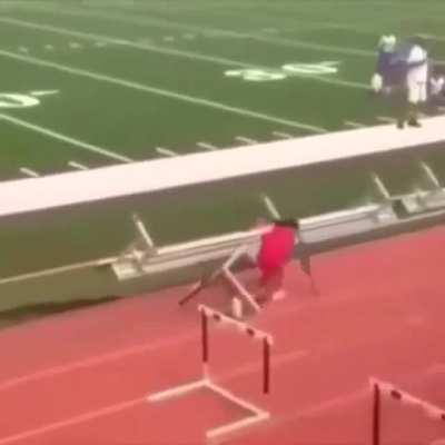 To hurdle.