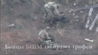 BSHM (Pro-Ukraine Chechens) in coordination with 93rd Brigade drone drop and eliminate two Russian soldiers which happened to be from Dagestan.
