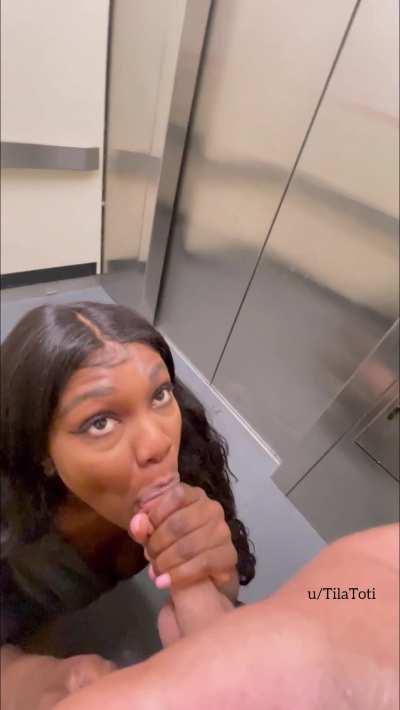 Who needs an office when you can suck cock in the elevator?