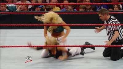 Jillian Hall taking pleasure in humiliating Kelly Kelly