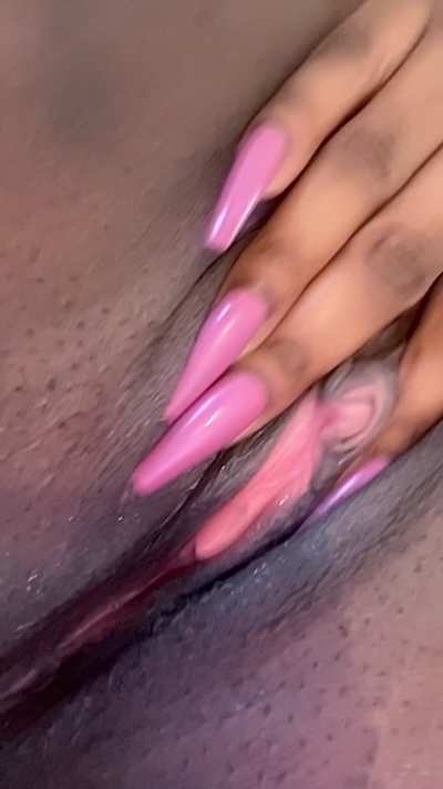 Juices flowing out of my bubblegum pink wet and juicy pussy