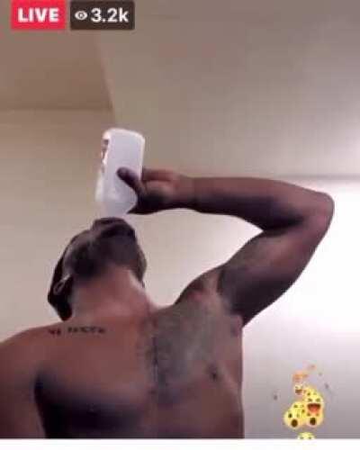Man drinks bottle of rubbing alcohol for facebook live