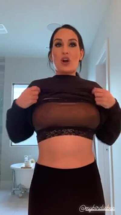 Nikki Bella showing off