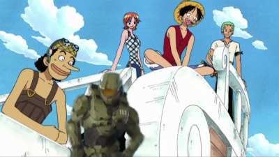 Master chief one piece meme