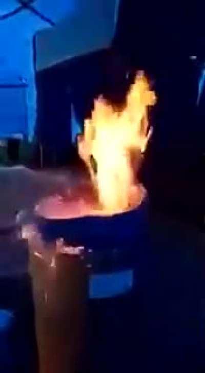 Pour fire over your tub