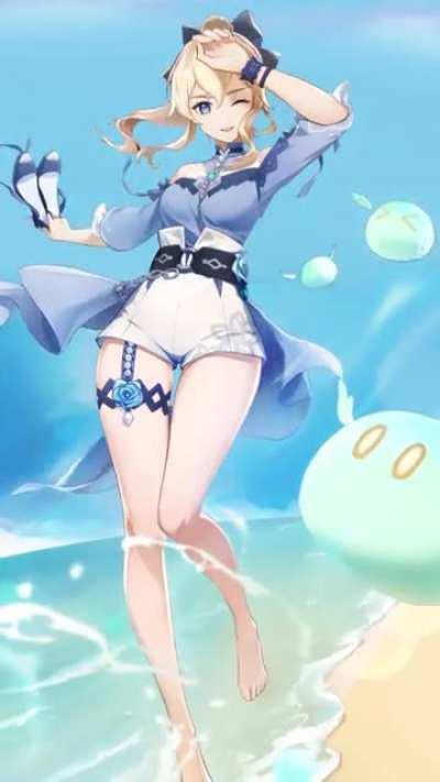 I animated the Jean swimsuit skin ~