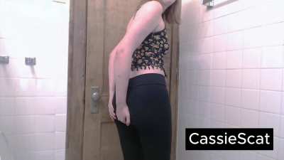 Locked Bathroom: Friend Watches me have Accident [GIF]