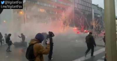 During protests against never-ending COVID restrictions in Brussels, a subsection of demonstrators takes radical measures