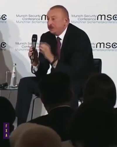 After today's speech, I remembered how good Ilham Aliyev was in the past debate in Germany. Just a short fragment from those days.