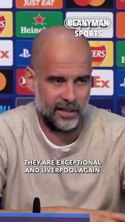 Pep discussing City's rivals this season