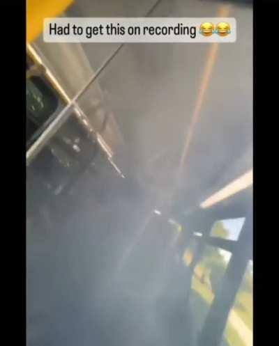 Teens setting off firework in a public transit full of people