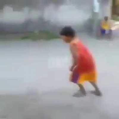 i think he's ok, the ground broke his fall....