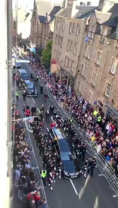 My friend lives on the Royal Mile and managed to capture this golden moment