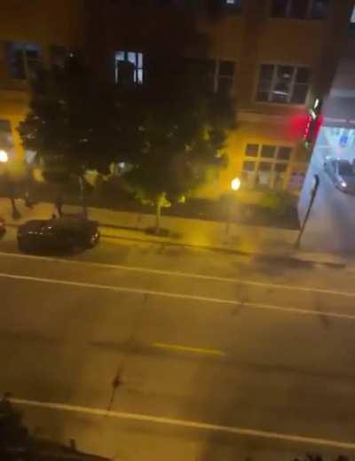 Firing fireworks while driving around