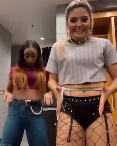 AEW wrestlers Red Velvet & Tay Conti