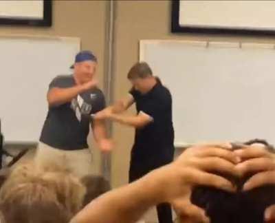 You can say that the magic trick went over his head