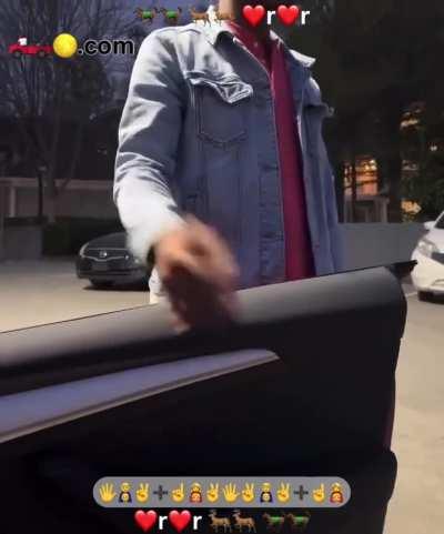 “Get out and open the door or I’m not getting in the car”