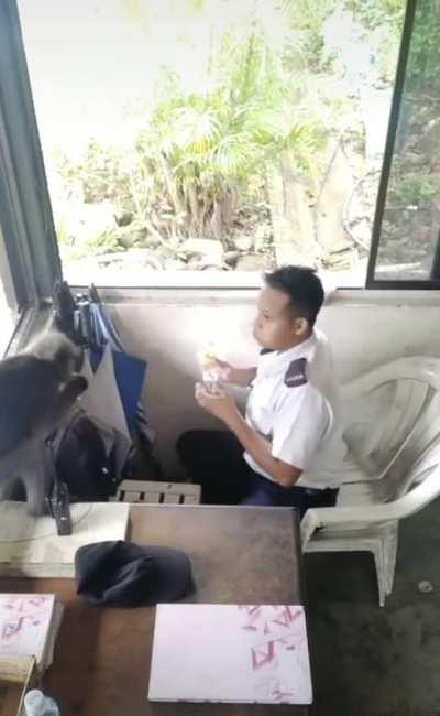 He gives it unwillingly