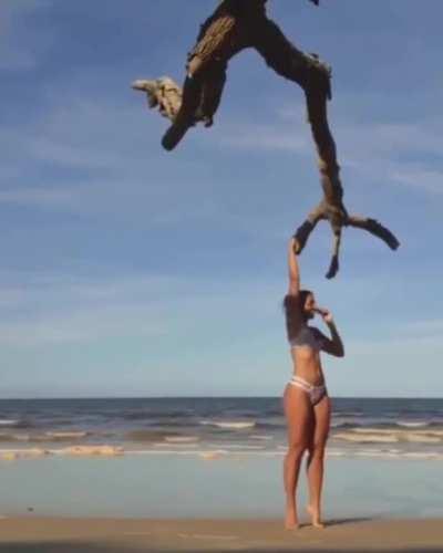 Atleast she had safety glasses