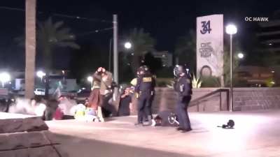 21-year-old in Santa Ana was permanently blinded in one eye after a DHS agent fired a “less-lethal” round at close range. He underwent six hours of surgery to remove plastic, glass, and metal embedded in his face.