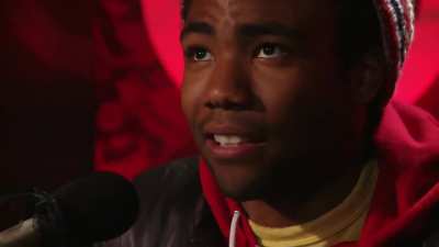 His voice sounds so different here omg