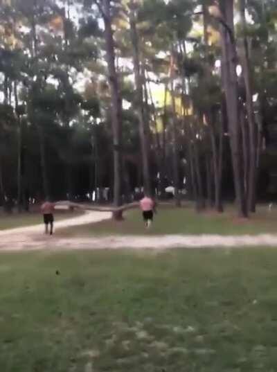 The only logical way to break this log