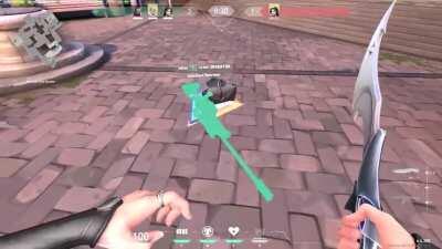 Enemy Sage's whole team went AFK. Impromptu Valorant fight club ensues.