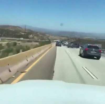 Guy predicts road rage accident seconds before it happens