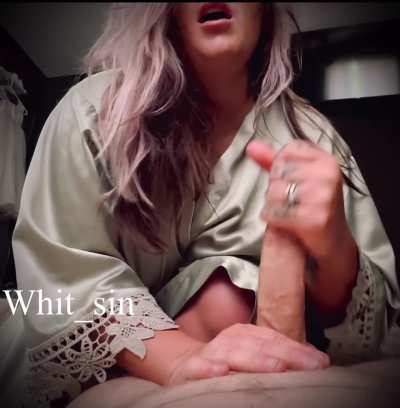 His cock was so hard this morning I had to play with it! 