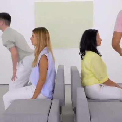 The way the chair transforms as you sit