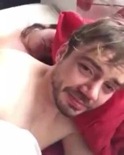 A tough morning after a hardcore party and a surprise in bed