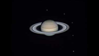 Saturn and 5 Moons