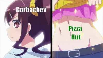 Mr. Gorbachev eat this pizza