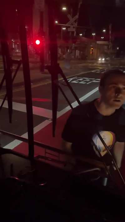 Asshole blocks traffic going from Chase Center to BART