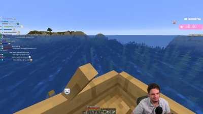 MrMouton alone with a child in the middle of the ocean