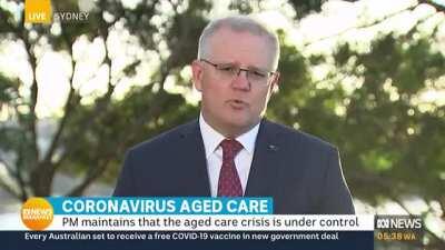 ABC News Breakfast: Does the buck stop with you as Prime Minister for the litany of aged care failures? @ScottMorrisonMP: We regulate aged care, but when there is a public health pandemic ... then they are things that are managed from Victoria