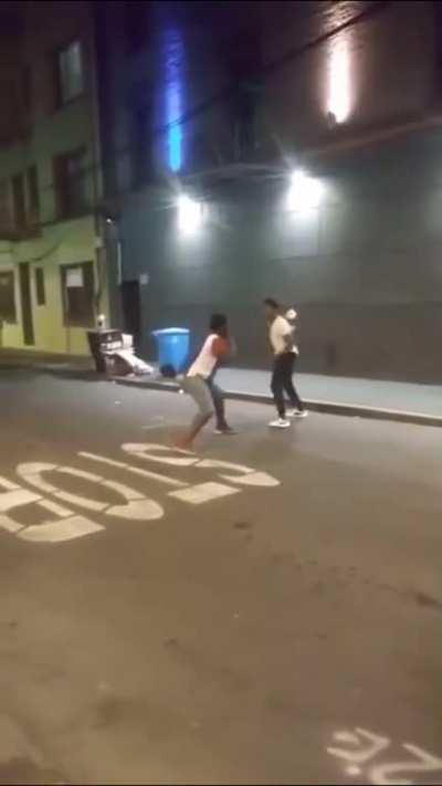 Hood Street Fighter: Crackhead Pulverized by Head Kick