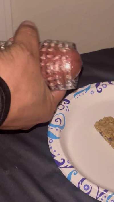 Cumshot Cum Masturbating BBC Food Fetish Porn GIF by 2ftfreddie