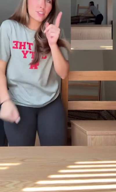 Fat ass in leggings