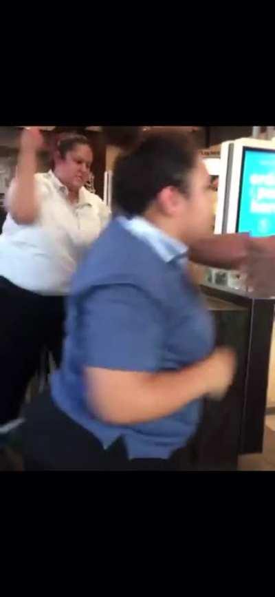 Fight breaks out at McDonald’s; bonus boobs