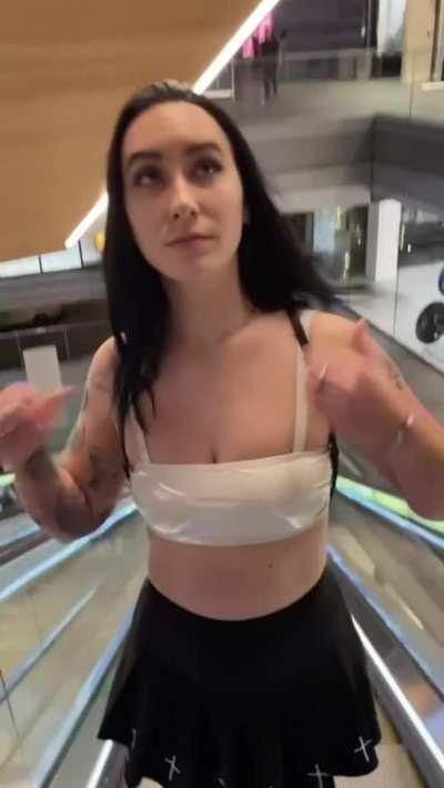 Having some fun at the mall!