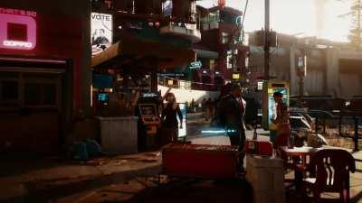 Same place, different time of day. A minimal substitute for a living city.