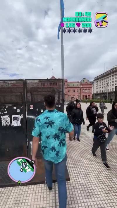 El NPC vendiendo medias