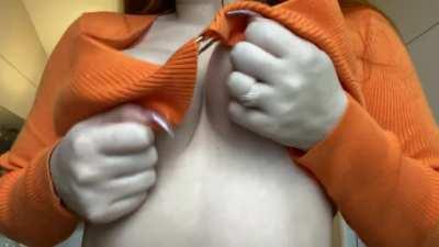 I have a feeling you’d like the view of my busty ginger body riding you